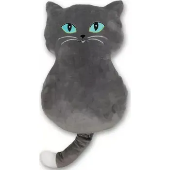 plyšák Plyšový polštář Velká šedá kočka 55x36 cm (Polštář s kočkou Hajánek)