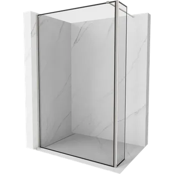 Mexen Kioto sprchová stěna Walk-in 90 x 30 cm, černý rámeček, kartáčovaný nikl - 800-090-212-97-70-030 Sprchové stěny