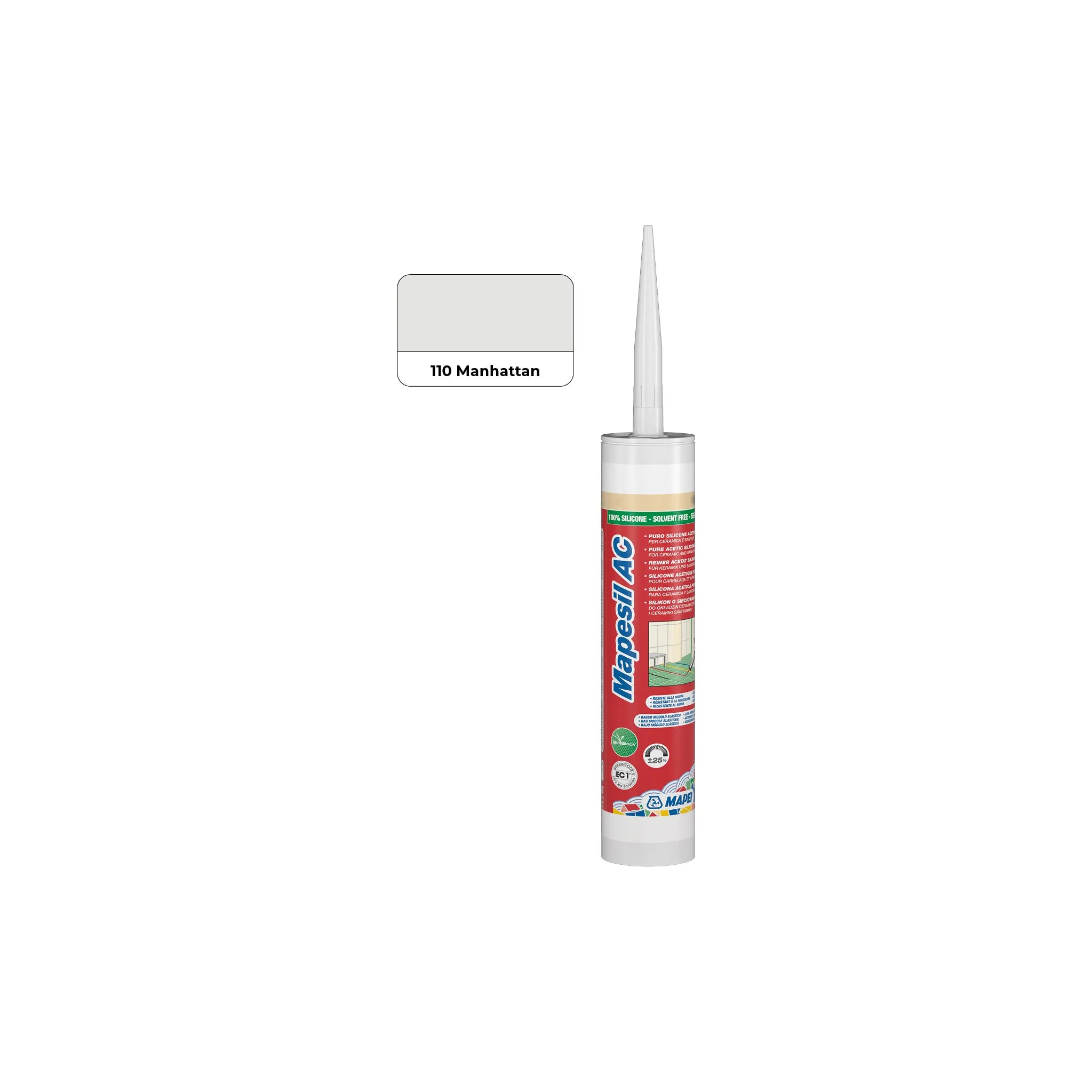 Fotografie 2 - Stavební silikon Mapei Mapesil AC 310 ml 110 Manhattan