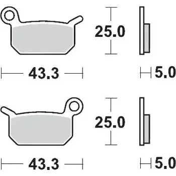 Brzda pro motocykl Přední brzdové destičky Motomaster pro HUSQVARNA TC 50 rok 2017-2018 (Racing Brake Pads Offroad)