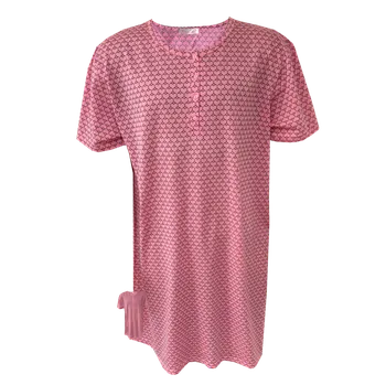Dámská noční košile Numberoplus Dámská noční košile s krátkým rukávem - Valerie Dream DP-2359 Barva: Růžová, Velikost: XXL