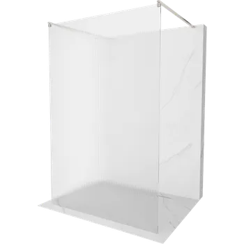 Mexen Kioto volně stojící sprchová stěna 140 x 200 cm, pruhy 8 mm, kartáčovaný nikl - 800-140-002-97-09 Sprchové stěny