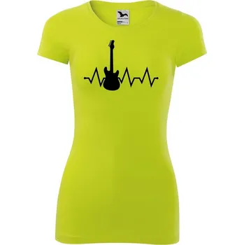 DOBRÝ TRIKO Dámské tričko Tep kytara Velikost: 2XL, Barva: Limetková