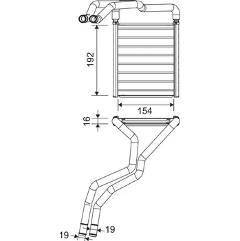 Výměník tepla Výměník tepla, vnitřní vytápění VALEO 811603