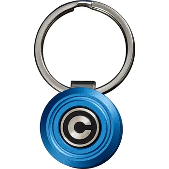 CIVIVI Modrý hliníkový organizér na klíče do kapsy s 1 černým kroužkem na klíče, 6 bronzovými kusy