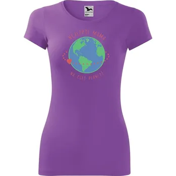 DOBRÝ TRIKO Dámské tričko Nejlepší máma Velikost: S, Barva: Fialová