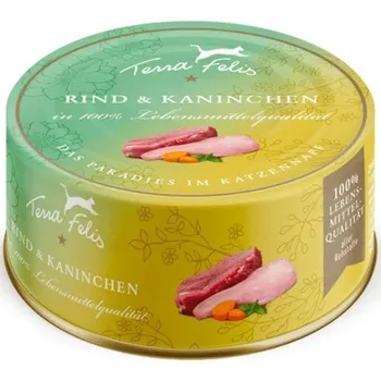 Krmivo pro kočku Terra Felis konzerva hovězí a králík 80 g
