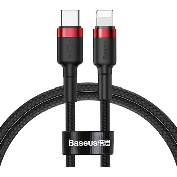 Datový kabel Baseus Cafule USB-C - Lightning 20W 1m Red-Black