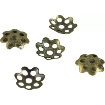 Materiál na výrobu šperku Kaplík starozlato 7,6mm - 20 ks