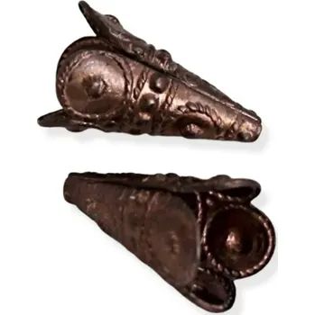 Materiál na výrobu šperku Kaplík-koncovka staroměďená kornout - 1 ks