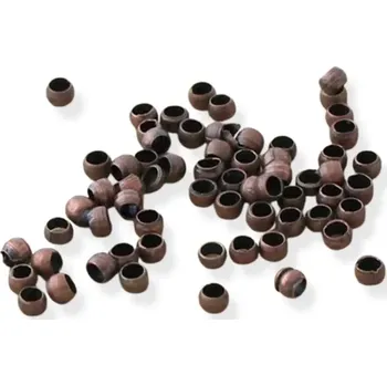 Materiál na výrobu šperku Zamačkávací rokajl staroměděný 1mm - 100 ks