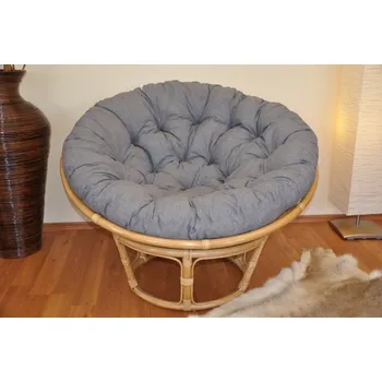 Papasan Ratanový PAPASAN 110 cm medový šedý melír