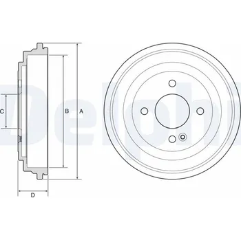 Brzdový buben Brzdový buben DELPHI BF633