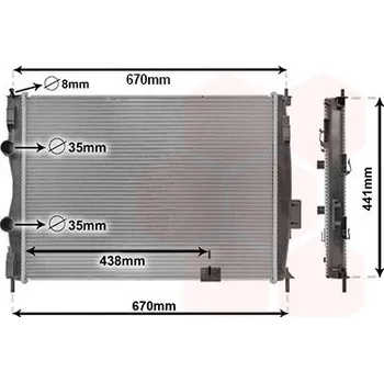 Chladič motoru Chladič, chlazení motoru VAN WEZEL 13002414