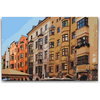 Malování podle čísel - Innsbruck, Rakousko Velikost: 40x60cm, Rámování: Pouze srolované plátno