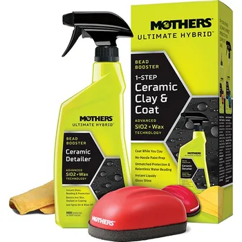 Mothers Ultimate Hybrid 1-step Ceramic Clay & Coat - sada pro jednokrokovou dekontaminaci a ošetření laku