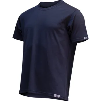 Z-CHUAN pruhované pánské merino triko - Černá P90 / L / Černá