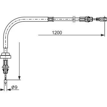 Lanko parkovací brzdy Tažné lanko, parkovací brzda BOSCH 1 987 482 878
