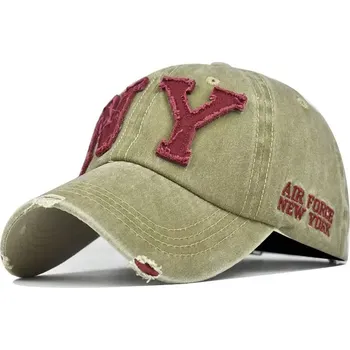 Kšiltovka ANG-E kšiltovka s nápisema NY Air Force Béžová