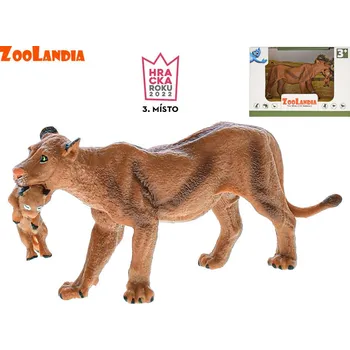 Figurka ZOOLANDIA lvice s mládětem - 13cm