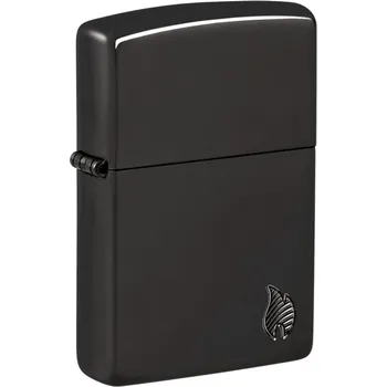 Zapalovač Benzínový zapalovač Zippo Armor® High Polish Black Flame Design
