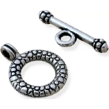 Materiál na výrobu šperku Americké zapínání - hadí kůže pr. 15 mm