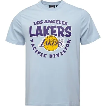 Pánské triko New Era LA LAKERS NBA BUBBLE WORDMARK XL Světle modrá, Fialová, Žlutá, Bílá