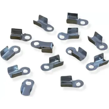 Materiál na výrobu šperku Koncovky na šňůrky platinové 7mm - 100 ks