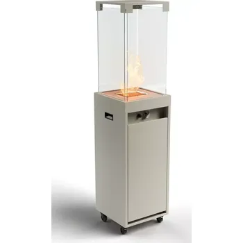 Plynový zářič Planika Faro GAS - Venkovní plynový krb 142x36 cm 8kW šedá + ochranný kryt