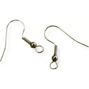 Materiál na výrobu šperku Afroháček otevřený platinová úprava - 10 ks