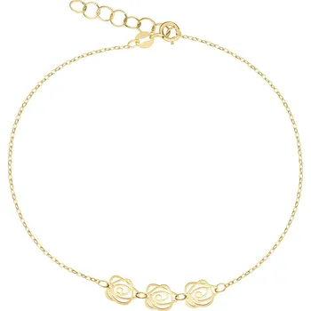Náramek Zlatý náramek - květy - AP541-5656