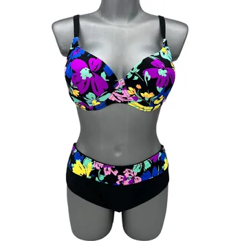 Dámské plavky DH dámské fialové nadměrné dvoudílné plavky Barva: Fialová, Velikost: 3XL