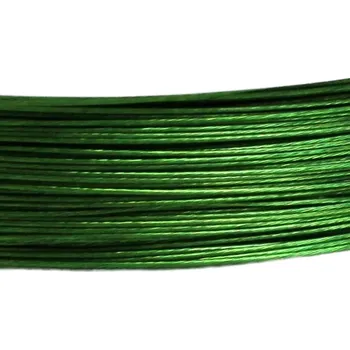 Materiál na výrobu šperku Ocelové lanko zelené 0,38 - 1 m