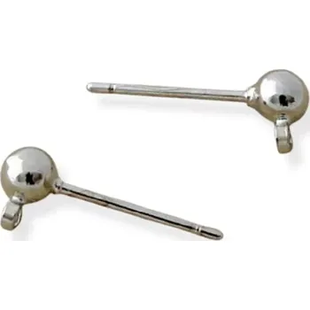 Materiál na výrobu šperku Puzeta s kuličkou platinová úprava - 40 ks