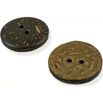 Knoflík Knoflíky kokosové ornamentální 40" - 2 ks