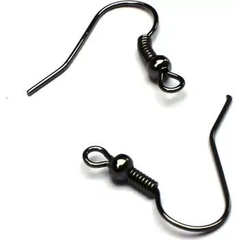 Materiál na výrobu šperku Afroháček otevřený gunmetal - 10 ks