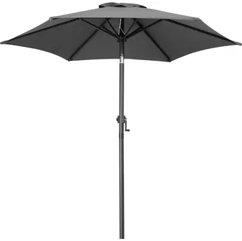 Slunečník FurniGO Zahradní slunečník Fiji Ø200 cm - antracit