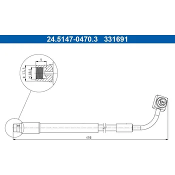 Brzdový systém Brzdová hadice ATE 24.5147-0470.3