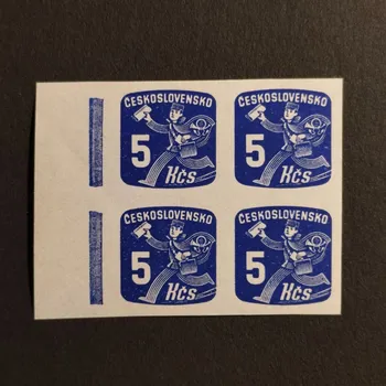 Sběratelství Čtyřblok ČSR, 5 Kčs, Pof.NV32**