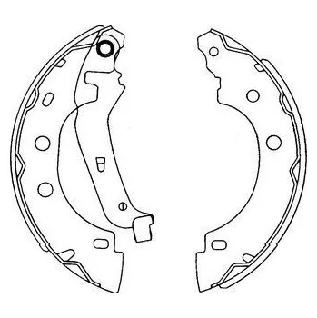 Brzdová čelist Sada brzdových čelistí KAVO PARTS KBS-7410