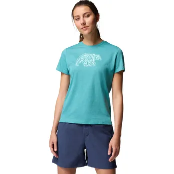 Dámské tričko Dámské Tričko s krátkým rukávem COLUMBIA RUBY SPRINGS GRAPHIC FITTED SS 2120061330 – Tyrkysová XL