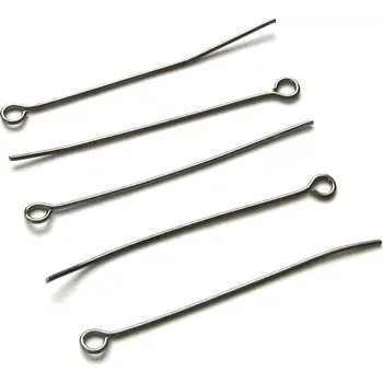 Materiál na výrobu šperku Ketlovací jehly gunmetal 40mm - 30 ks