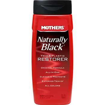 Čistič plastových dílů Mothers Naturally Black Trim and Plastic Restorer - oživovač nelakovaných plastů tekutý, 355 ml