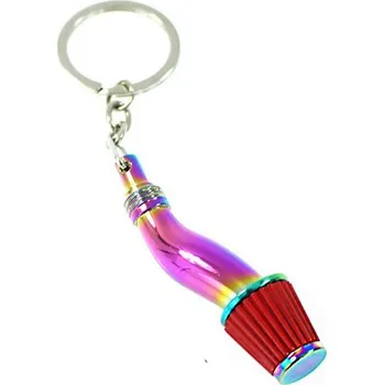 Přívěšek na klíče - sání s filrem, Neo chrom / červená