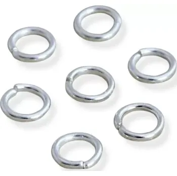 Materiál na výrobu šperku Spojovací kroužky ve stříbrné úpravě 6/0,8 mm - 10 g