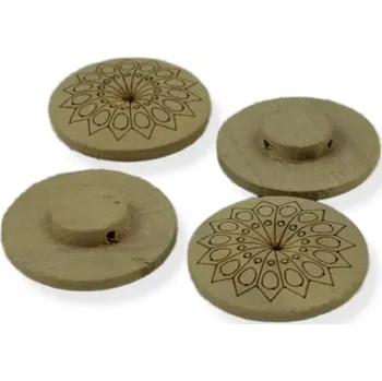 Knoflík Knoflíky dřevěné spodní přišívání 32" - 5 ks