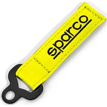 Přívěsek na klíče Sparco ve tvaru tažného oka, barva: žlutá