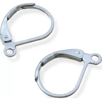 Materiál na výrobu šperku Uzavíratelné náušnicové zapínání platinová úprava - 2 ks