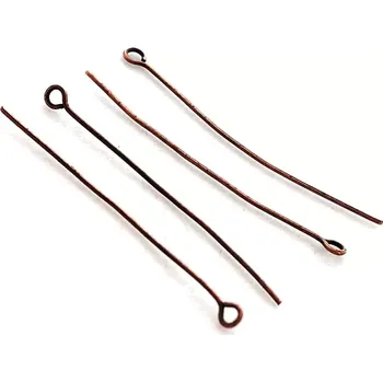 Materiál na výrobu šperku Ketlovací jehly staroměděné 45mm - 30 ks