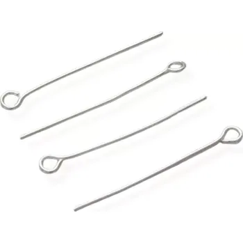 Materiál na výrobu šperku Ketlovací jehly ve stříbrné úpravě 30mm - 40 ks